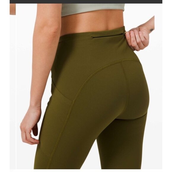 Lululemon Swift Speed High-Rise Crop 21" W6BLHS Luxtreme Moss Green - Picture 4 of 11
